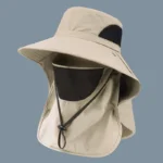 Summer Sun Hats UV Protection Outdoor Hunting Fishing Cap For Men Women Hiking Camping Visor Bucket Hat Neck Flap Fisherman Hat - Image 6