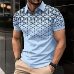 Summer T Shirts for Men 2026 Short Sleeve Men's Clothing Collar 3D Printing Plain Shirt Striped Polo Tees Fashion Pullover Tops - Image 37