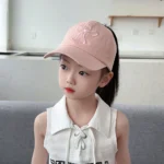 Kids Baseball Caps  Children Love Embroidery Breathable High Ponytail Baseball Caps Adjustable Summer UV Protection Snapback Hat - Image 10