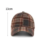 Hats for Men and Women New Classic Plaid Baseball Cap for Autumn and Winter Hard-Brimmed Face-Slimming Duckbill Cap Sun Hat - Image 24