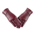 Genuine Leather Gloves for Women Soft Sheepskin Warm Touchscreen Gloves Fashion Women Leather Gloves Winter - Image 3