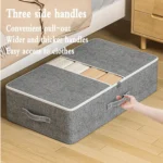 Under Bed Storage Containers Foldable Underbed Storage Bags Organizer Clothes Storage Bins with Clear Window for Blanket - Image 6