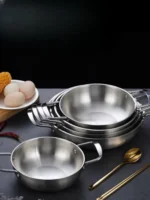 Stainless Steel Cookware Set - Multi-Purpose Saucepan, Paella & Skillet for Home Cooking, Picnic & Seafood - Image 13