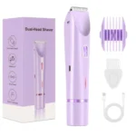 Electric Shaver for Women Electric Razor for Womens Bikini Legs Underarm Public Hairs Rechargeable Trimmer with Detachable Head - Image 9