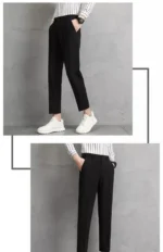 Men's Beige Slim-Fit Cropped Pants Pleated Detail Formal Casual Trousers - Image 11