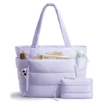 Tote Bag for Women, Lightweight Puffy Tote Bag with Compartments Shoulder Bag Handbag for Travel, Work, Gym - Image 12
