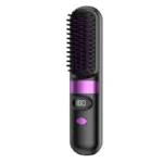 3-in-1 Hair Straightener Brush, Compact & Portable for Home and Travel, 4-Speed Fast Heating Styling Helper - Image 7