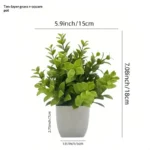 Artificial Plants With Lifelike Foliage And No Maintenance Perfect For Home Office Bathroom Desktop Shelf Decor Indoor Plant - Image 7