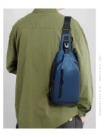 Crossbody Bag Fashionable Large Capacity Waterproof Lightweight Leisure Soft Comfortable Men Single Shoulder Bags - Image 22