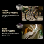 TILTA Khronos  Fisheye Lens 16mm Wide Angle Lens Micro 10x Macro Lens Telephoto Lens Camera Lens T-Mount Lenses for iPhone - Image 3
