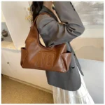 2024 New Women's Tote Bags Trendy Versatile Commuting Large Capacity One Shoulder Bag Summer Casual Solid Color Female Handbags - Image 41