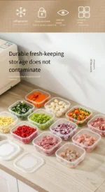 1 Set of 3 Food Storage Containers, Refrigerator Storage Boxes, Grain Storage Boxes, Plastic Sealed Containers, Large, Medium, and Small Sizes, 3-Piece Set, Lunch Box with Lid for Fruit Storage - Image 11
