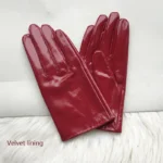 Women's Patent Leather Gloves Men's Leather Gloves Shiny Black Party Evening Short Gloves - Image 7