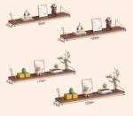 Simple No-Punch Wall Shelf For Books, Decorations, Dolls, Wall Display For Study, Living Room, Hanging Organizers - Image 32