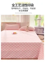 Bed Sheets Plaid Non-slip Comfortable Washed Twin Queen Full Size Nordic Style Universal Bedspread Simple Durable Antibacterial - Image 39