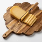 Scalloped Edge Wood Cutting Board Rustic Natural Chopping Board Intricate Handle Thickened Service Tray Cutting Meat - Image 15
