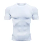 Men's Tight Dry Tshirt Muscle Moisture Wicking Gym Tshirts Fitness Sportswear Casual Holiday Short Sleeve Clothing Apparel - Image 11