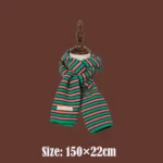 High Quality Thickened Winter Scarves Striped Warm Knitted Scarves Windproof Neck Warmer - Image 6