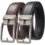 Men's Belts Fake Pin Buckle Belts Automatic Buckle Belts Adjustable Belts Popular Styles Durable Soft PU Leather Business Belts