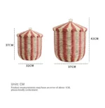 Large Laundry Basket Household Paper Based Compilation Laundry Basket Removable Bathroom Dirty Clothes Home Storage Baskets - Image 21