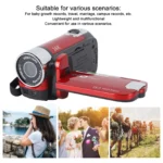 4K 48MP Ultra HD Digital Camcorder 2.7in 180° Rotatable Screen 16X Digital Zoom Video Camera for Vlogging Travel with USB Cable - Image 2