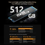 BMAX B5APRO Mini PC AMD Ryzen7 5825U 8 Cores Processor Up to 4.5GHz 16GB DDR4 RAM 512GB NVMe SSD 2.4/5GHz WiFi Bluetooth 5.0 - Image 5