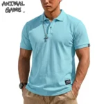 Summer Men's T-shirts Short Sleeve Loose Polo Shirts Casual Hikking Shirt Lightweight T Shirt for Work Athletic Clothes of Man