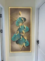 Led Light  Decorate living room dining room  orridor Bedroom staircase Simple Modern Hanging Painting Mural Ginkgo Mural Lamp - Image 5