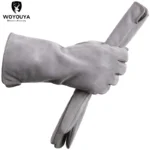 High-end Winter gloves multicolor leather gloves,High-grade sheepskin women's leather gloves simple design Women's gloves-2008 - Image 10