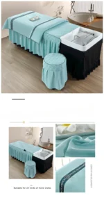 Head Washing Hairdressing Bedspread Barbershop Beauty Salon Hair Salon Thai Massage Bedspread Skin-Friendly SPA Bed Cover - Image 25