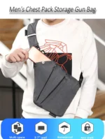 Chest Bags Crossobdy Bags for Men Waterproof Male Multifunction Cross Body Messenger Bag Single Shoulder Grey Fanny Pack Sac - Image 9