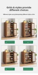 Shoe cabinet, shoe rack  household, simple indoor storage artifact, space-saving entry, and dust-proof dormitory. - Image 13