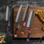 1-4 PCS Kitchen Knife set Damascus Steel Japanese chef Knife Santoku Knife Nakiri Knife kiritsuke knife Stable wood Handle