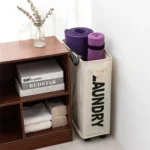 Laundry Baskets With Wheels Fitness Tool Storage Basket Foldable Yoga Mat Organizer Household Toy Clothing Storage Basket New - Image 13