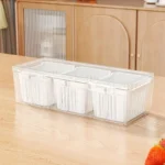 1 Set of Food Storage Containers Square Transparent Compartments for Refrigerators, Salad, Fruit, Vegetable And Condiment Boxes - Image 7