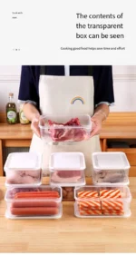 1 Set of 3 Food Storage Containers, Refrigerator Storage Boxes, Grain Storage Boxes, Plastic Sealed Containers, Large, Medium, and Small Sizes, 3-Piece Set, Lunch Box with Lid for Fruit Storage - Image 9
