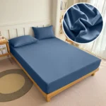 90/120/150/180x200 Fitted Bed Sheet With Elastic Band Solid Color Mattress Covers Protector Single Double King Beds 100% Polyest - Image 7
