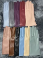 Women's Synthetic Leather Gloves Winter Warmth Short Thin Screen Driving Female Color Leather Gloves New 2022 Cycling - Image 15