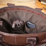 Genuine Leather Men's Brifecase 15 Inch Laptop Bags Simple Cowhide HandBag Vegetable-tanned Leather Fashion Casual Style - Image 24