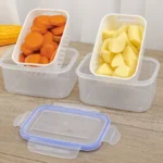 Food Storage Boxes Double-layer Refrigerator Food Fresh Sealed Box Vegetable Fruit Box Drain Basket Container Kitchen Organizer - Image 18