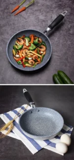 Durable Stone Frying Pan28/26/24/20cm Wok Non-stick Pan Skillet Cauldron Induction Cooker Pans Pancake Egg Gas Stove Home - Image 19