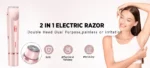 Electric Shaver for Woman Double Head Dual Purpose Female Razor Body Epilator Leg Underarm Bikini Electric Hair Remover Trimmer - Image 11