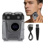 Electric Shaver Washable Digital Display Waterproof Mini Razor for Men Professional Electric Portable Travel Beards Trimmer