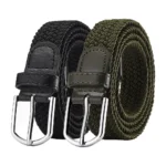 Trendy Casual Stretch Canvas Braided Belts Versatile Hole-free Elastic Belt Student Pants Belt For Women Man - Image 5