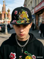 Men Baseball Cap Flat Hats  Embroidery Flat Top Hat Men Women Outdoor Leisure Hip Hop High Street Big Head Plus Size - Image 16