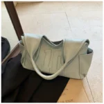 2024 New Women's Tote Bags Trendy Versatile Commuting Large Capacity One Shoulder Bag Summer Casual Solid Color Female Handbags - Image 62