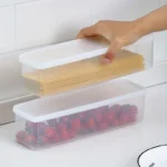 4 Pcs Long Rectangular Food Storage Containers, Plastic Reusable Refrigerator Organizer Boxes Kitchen Accessories - Image 12