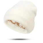 Women's Hats for Autumn&Winter-Comfortable Stylish Versatile Warm-Keeping Hairstyle-Protecting Knitted Satin Woolen Hats - Image 21