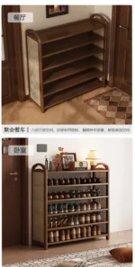 Shoes Organizers Narrow Corridor Shoe Rack Space Saving Storage Shelf Shoe Rack Luxury Designs Sturdy Home Furniture Accessories - Image 63