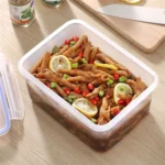 1/4pack Food Storage Containers Transparent Kitchen Organization Boxes with Lids Stackable Fridge Pantry Storage Bins for Grains - Image 5